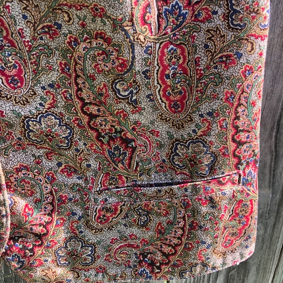 Vintage Lizsport Paisley Print Vest - Picture 3 of 6
